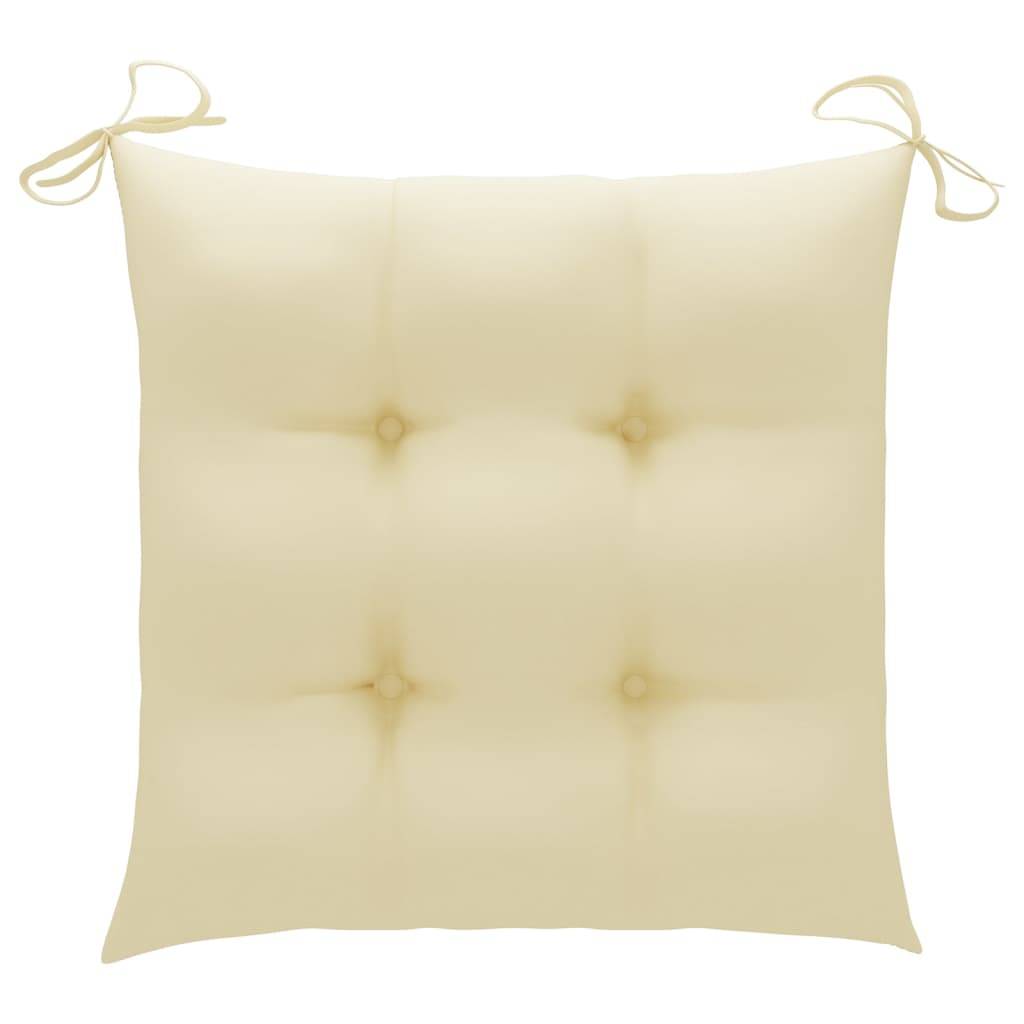 PANGIVO - Lot de 6 chaises de jardin teck blanc cassé 60 x 57.5 x 90 cm - PANGIVO - Image 8