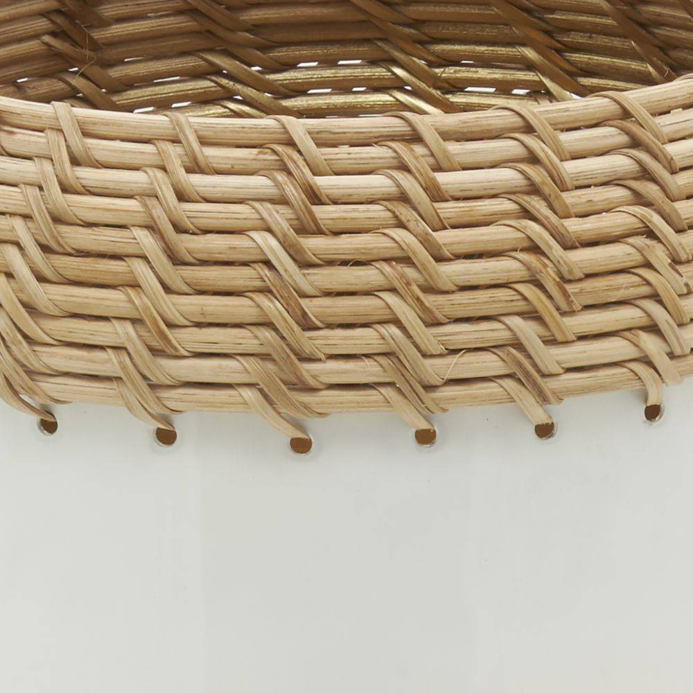 Aubry Gaspard - Vase en métal blanc et rotin Petit modèle - Image 3