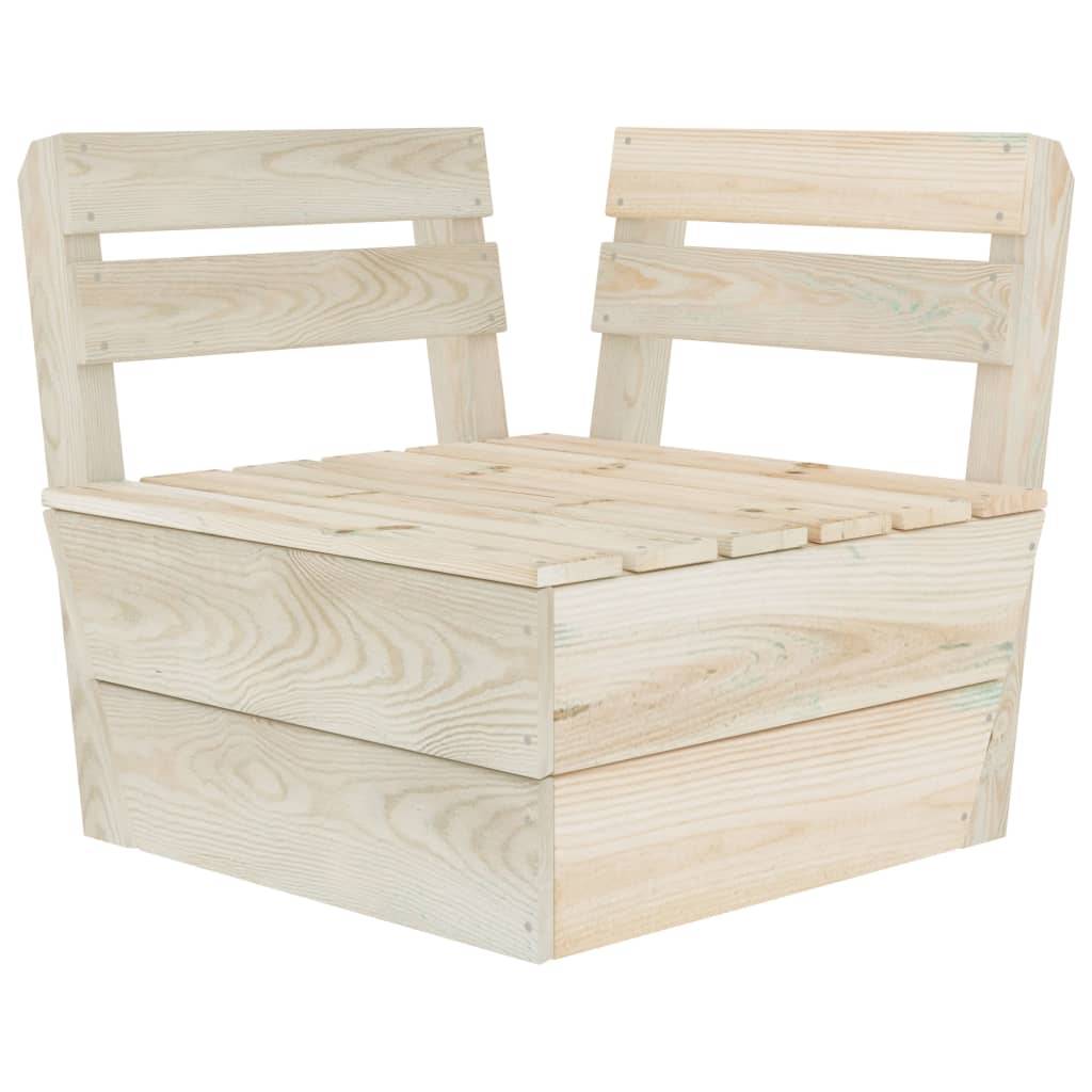 Helloshop26 - Salon de jardin meuble d'extérieur ensemble de mobilier palette 10 pièces bois d'épicéa imprégné - Image 3