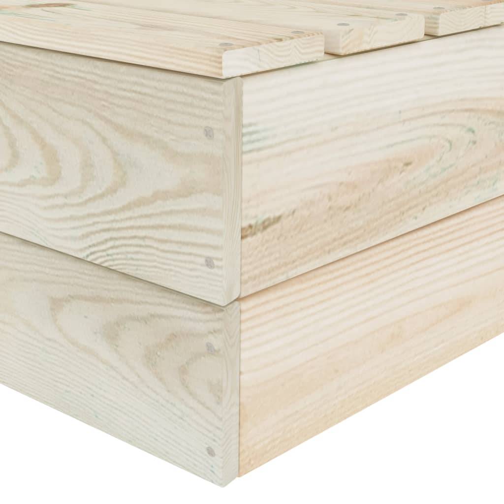 Helloshop26 - Salon de jardin meuble d'extérieur ensemble de mobilier palette 10 pièces bois d'épicéa imprégné - Image 5