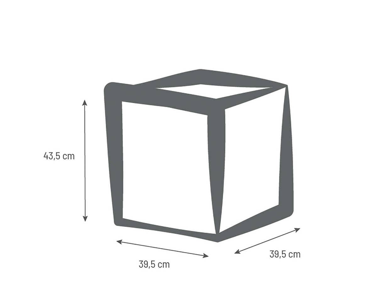 Eda - Jardinière carrée Volcania effet pierre 39,5 x 39,5 x 43,5 cm - 31 L - Beige calcaire - Eda - Image 2