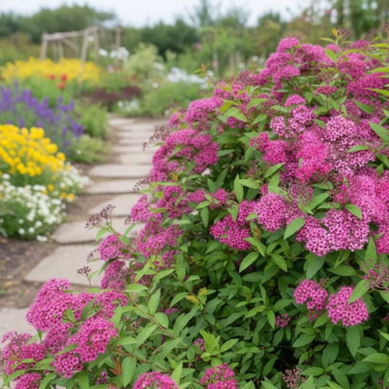 Spirée du Japon Anthony Waterer, Spiraea à fleurs Rose/ - feuillage Caduc - Pot de 3L - 20/40 cm - Image 8