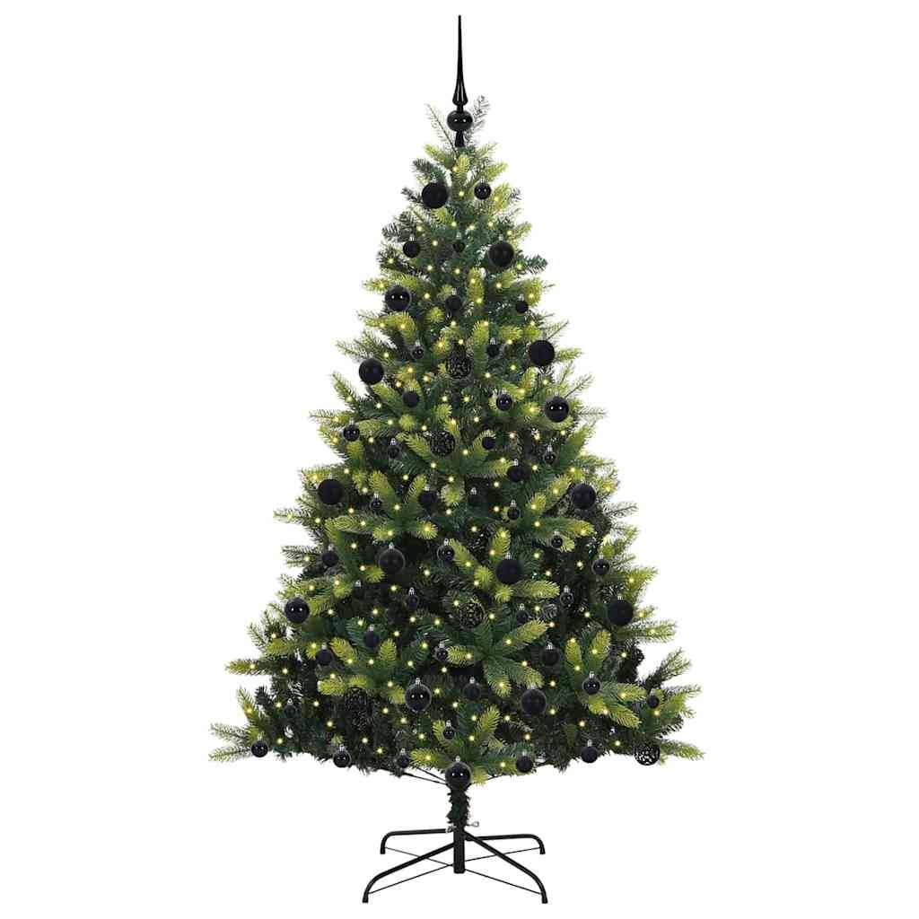 Sapin de Noël | Arbre de Noël artificiel en silicone flexible 300 LEDs 210 cm Maison Chic - Image 3