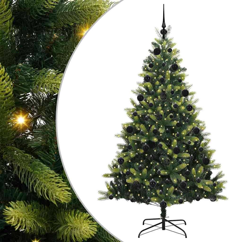Sapin de Noël | Arbre de Noël artificiel en silicone flexible 300 LEDs 210 cm Maison Chic - Image 1