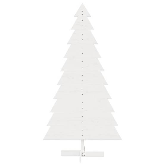 Sapin de Noël | Arbre de Noël en bois pour décoration blanc 180 cm pin massif Maison Chic - Image 3