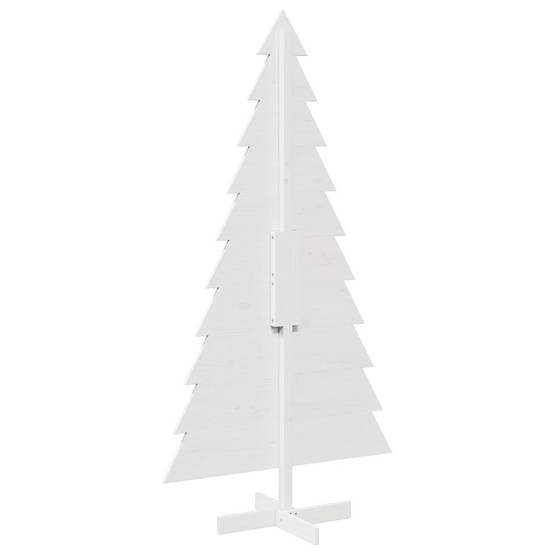 Sapin de Noël | Arbre de Noël en bois pour décoration blanc 180 cm pin massif Maison Chic - Image 5
