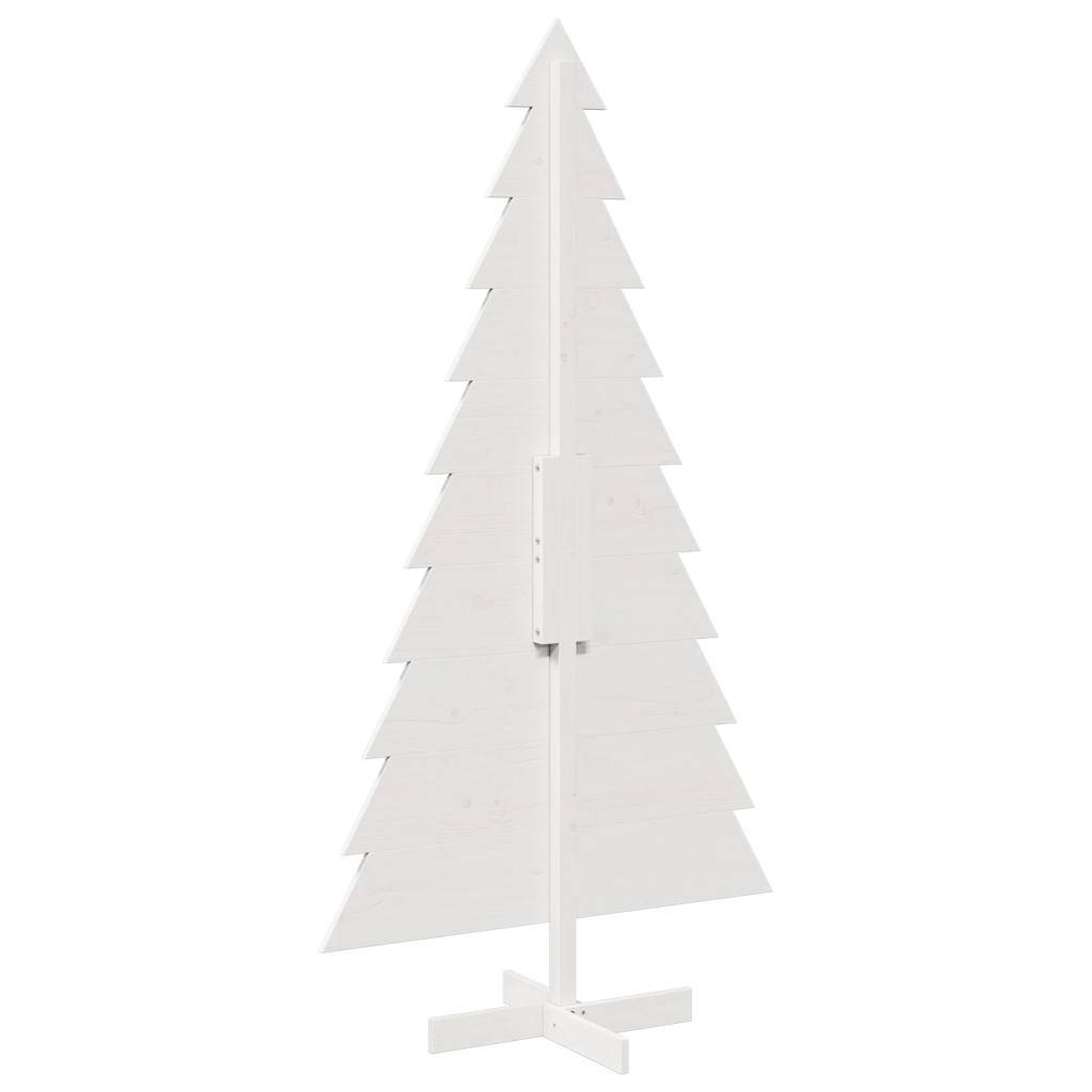 Sapin de Noël | Arbre de Noël en bois pour décoration blanc 180 cm pin massif Maison Chic - Image 5