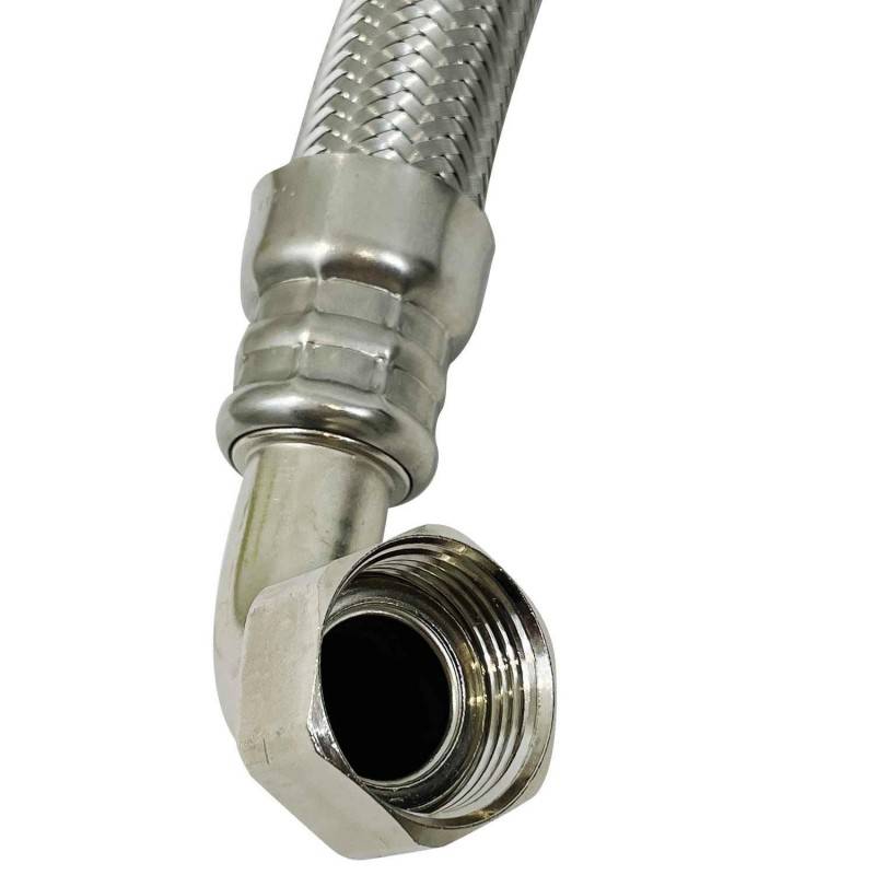 Flexible coudé Ø24mm raccordement Mâle droit 1'' - Femelle coudé 1'' Longueur 60cm - Image 5