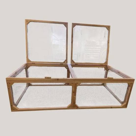 Compact Solide Enclos à tortue 2m en bois Douglas & grillage acier galvanisé, sécurisé ...