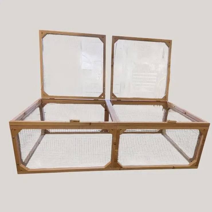 Enclos à tortue 2m en bois Douglas & grillage acier galvanisé, sécurisé ...