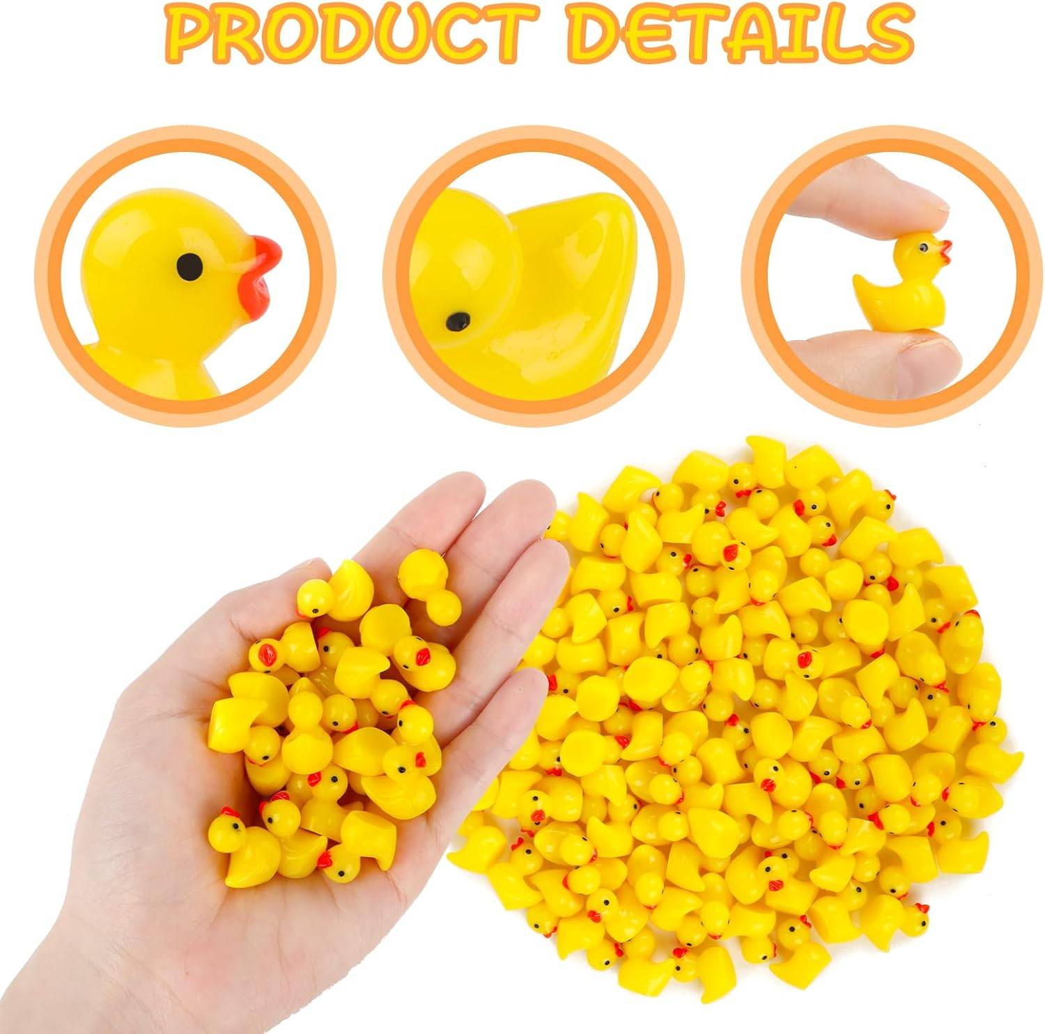 200 Canards Miniatures en Résine - Décoration Créative Aquarium et Jardin - Living123 - Image 6