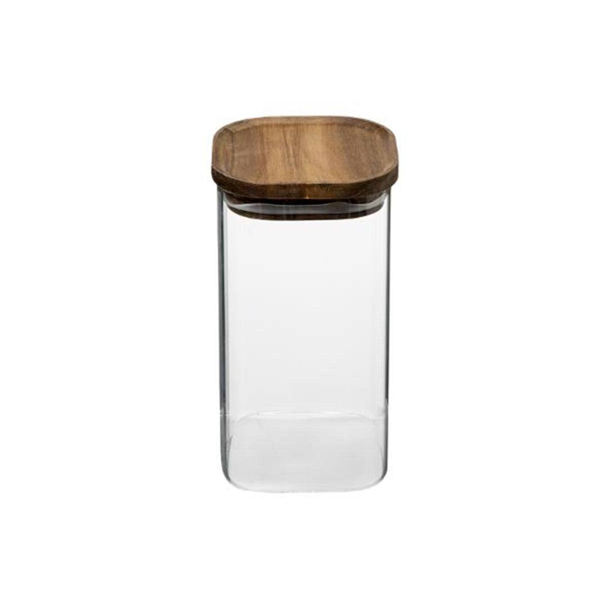 Bocal en Verre "Hermet" 1,3L Transparent & Marron - Image 1