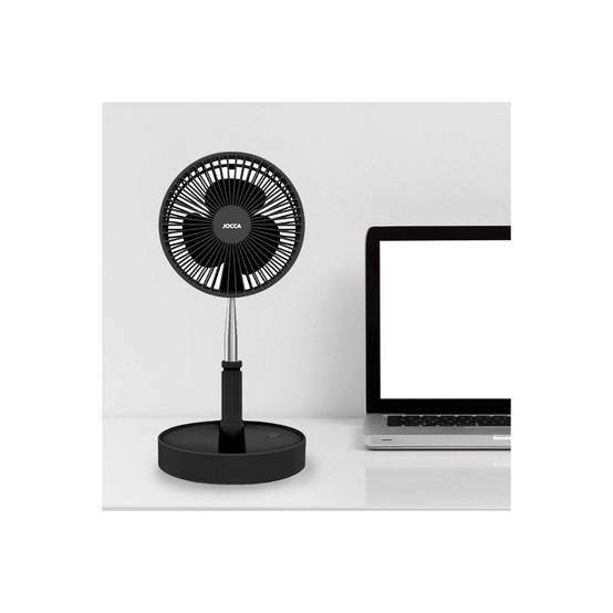 Ventilateur à Batterie Sans fil Silencieux USB NOIR Pied Pliable & Télescopique Télécommande Autonomie 24h Jocca - Image 10