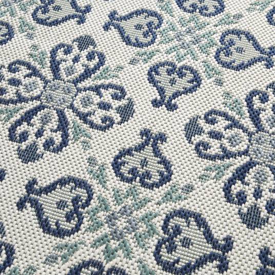 Decoweb - Tapis d'extérieur et intérieur - Louisette - Bleu et vert - 160 x 230 cm - Decoweb - Image 4