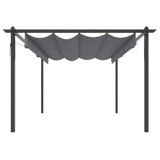 Tonnelle de Jardin Acier 4x3m avec Toile Coulissante Anti-UV Anthracite – ComfortXL Outdoor Living - Image 4