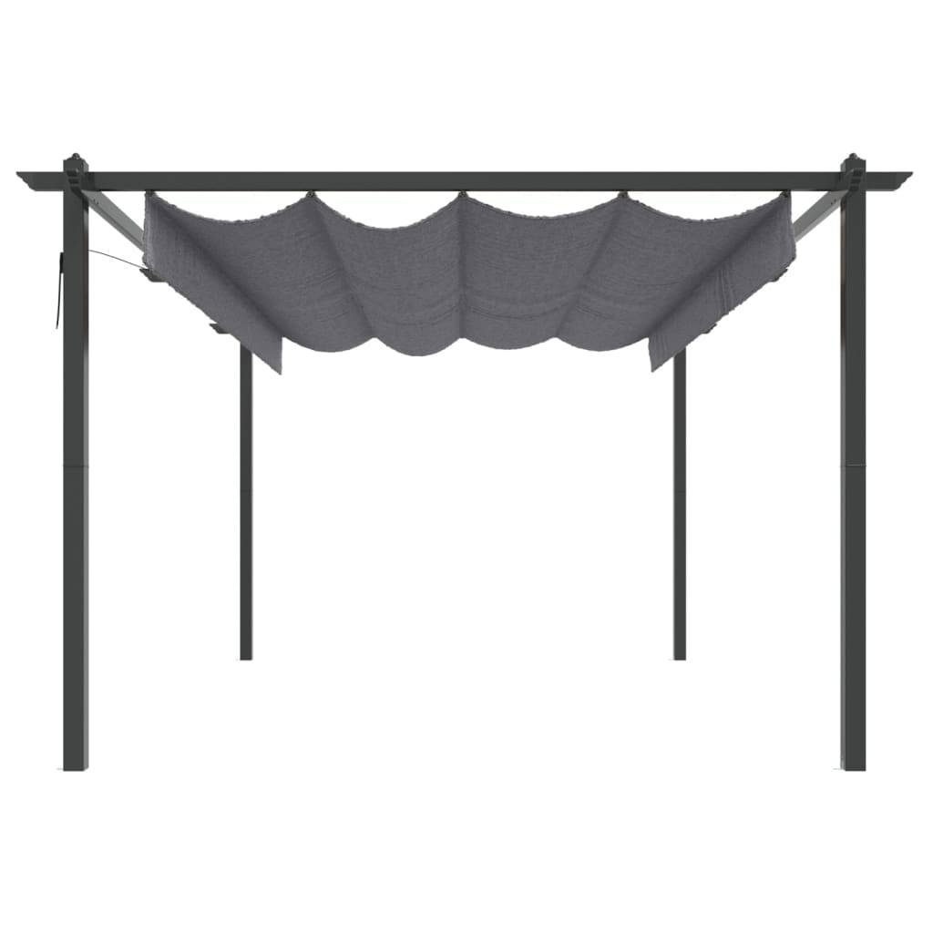 Tonnelle de Jardin Acier 4x3m avec Toile Coulissante Anti-UV Anthracite – ComfortXL Outdoor Living - Image 4