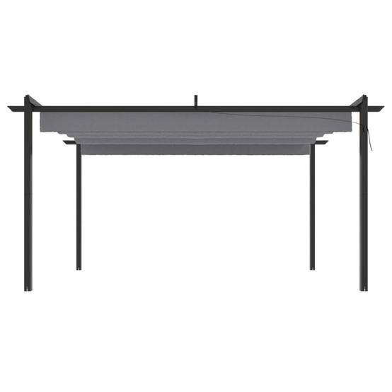Tonnelle de Jardin Acier 4x3m avec Toile Coulissante Anti-UV Anthracite – ComfortXL Outdoor Living - Image 3
