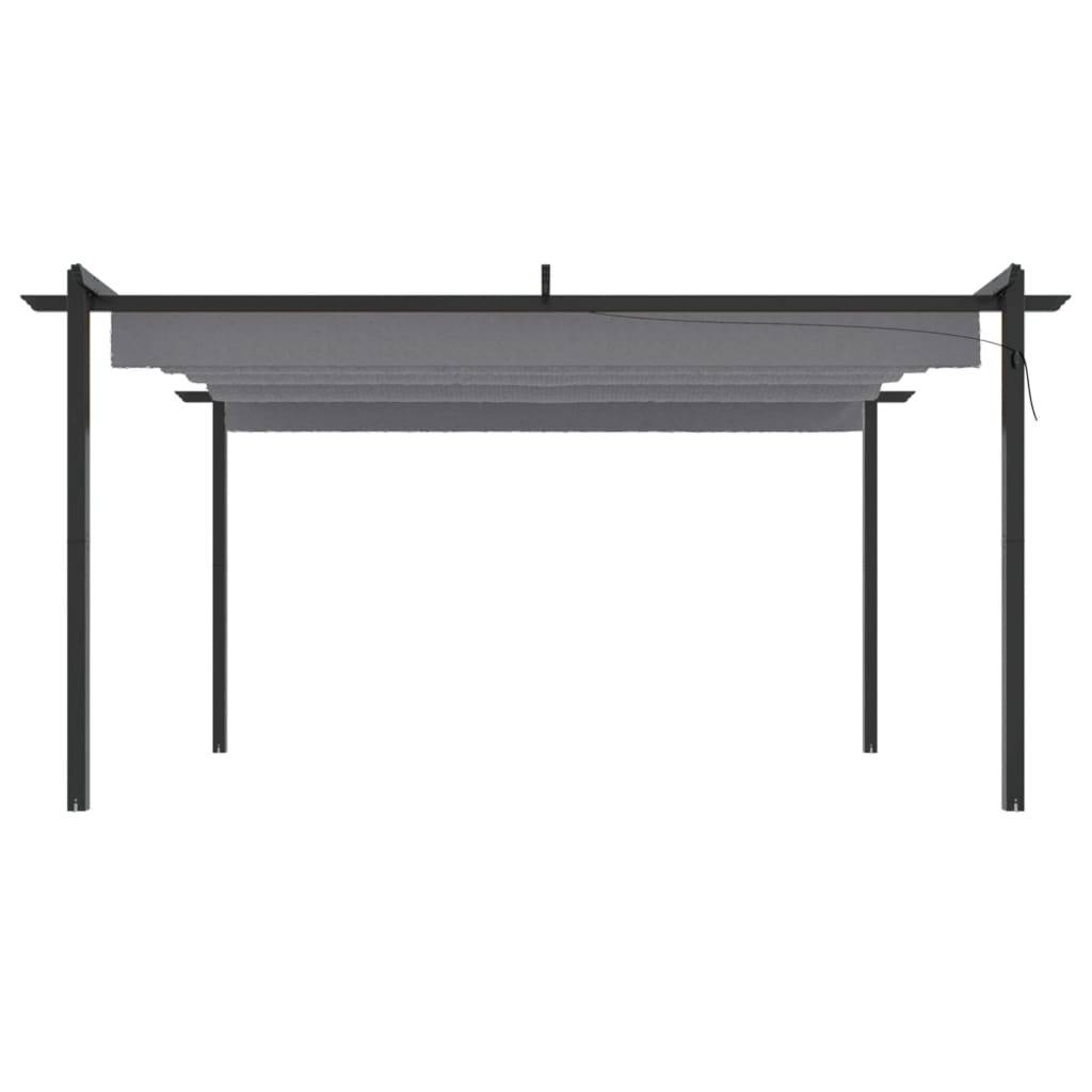 Tonnelle de Jardin Acier 4x3m avec Toile Coulissante Anti-UV Anthracite – ComfortXL Outdoor Living - Image 3