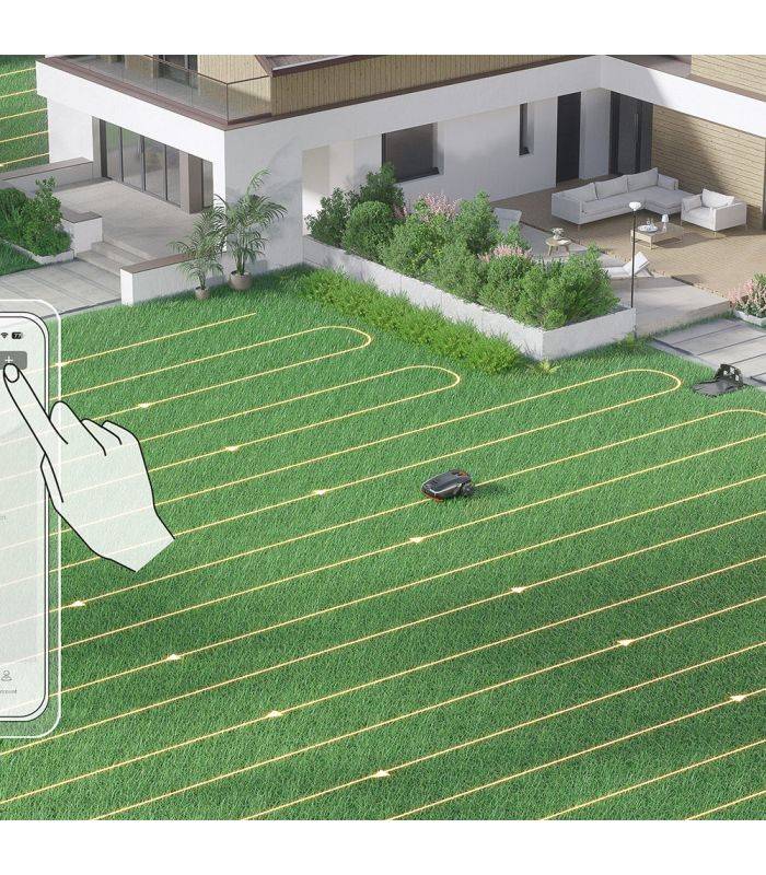 Robot tondeuse sans fil 18V, coupe 24 cm, RTK+VSLAM, 800 m² - POPSTER Unicut N1 - Image 10