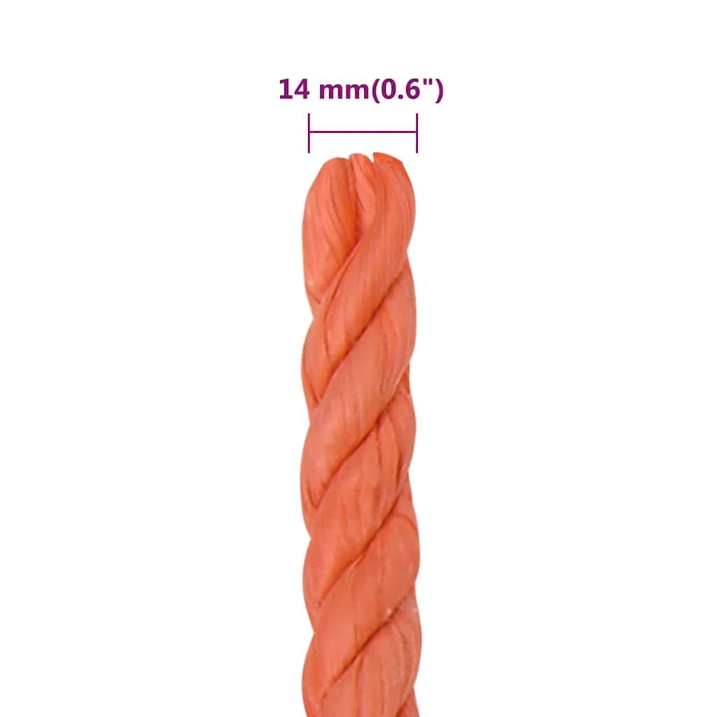 Corde de travail Orange 14 mm 50 m Polypropylène Maison Chic - Image 6