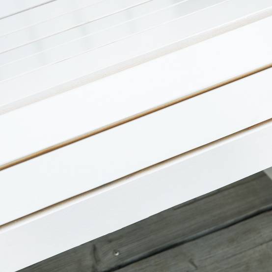 ComfortXL - Fauteuil à bascule Adirondack bois massif pour jardin dossier ergonomique 77x94cm blanc - ComfortXL Outdoor Living - Image 7