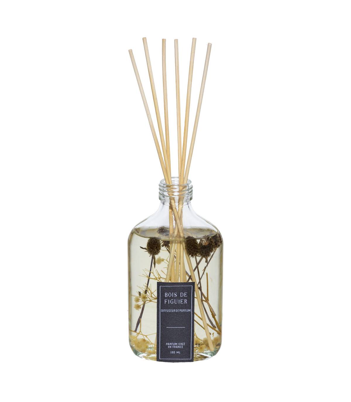 Diffuseur de parfum Bois de figuier 180 ml avec 6 bâtonnets - Image 1