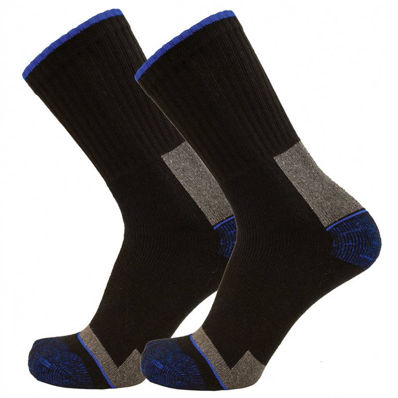 LMA - Chaussettes de travail coton LMA ELIOS (Lot de 4 paires) Noir / Rouge 46-48 - Image 4