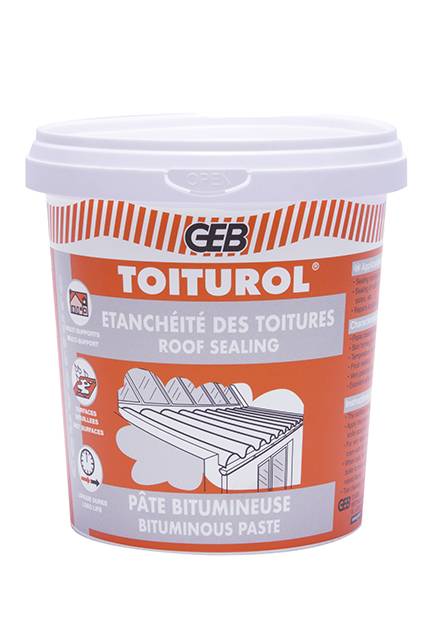 Boite de pâte bitumeuse Toiturol 900g - GEB - 103813