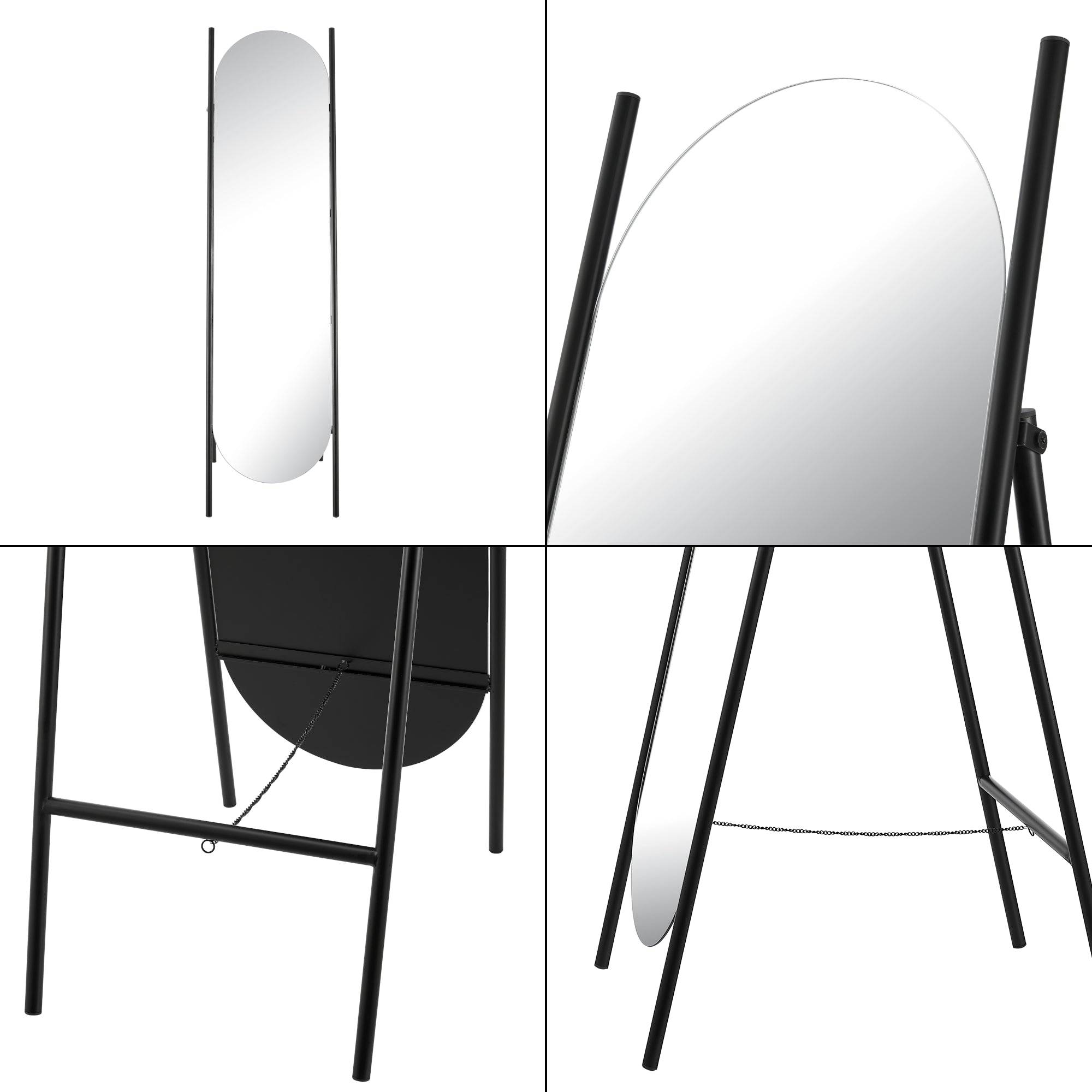 Miroir sur pied 150 x 41 x 60 cm noir - Image 6