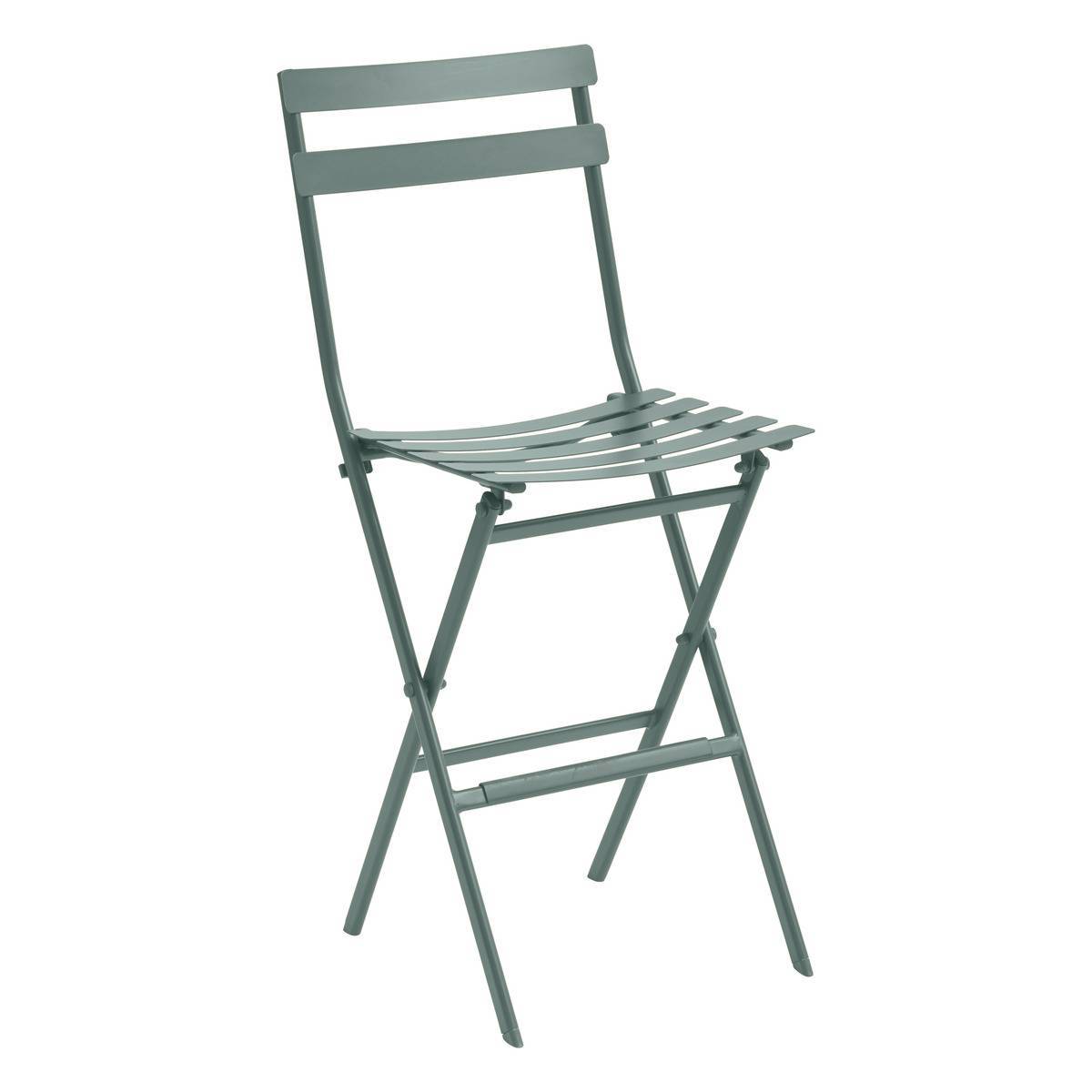 Hesperide - Lot de 2 chaises hautes pliantes de jardin "Greensboro" vert olive en acier traité époxy Hespéride - Image 1
