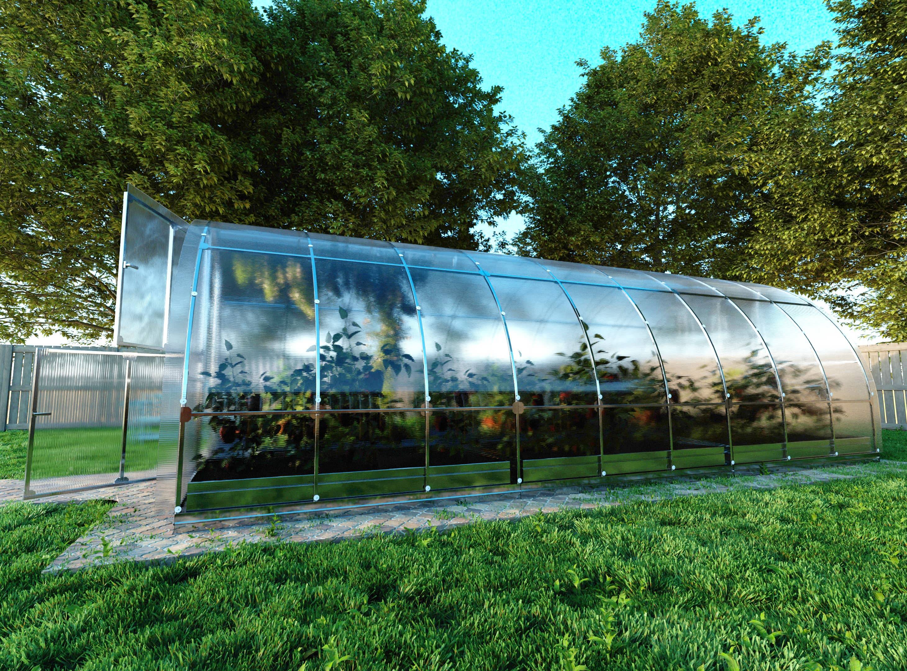 Serre KLASIKA TUBE 3 x 6 m (18 m²), 6 mm avec revêtement en polycarbonate - Image 2