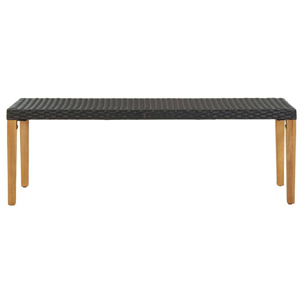 Maison Chic - Banc de jardin - Banc d'extérieur - Banquette 80 cm Résine tressée Noir-JU13957 - Image 1