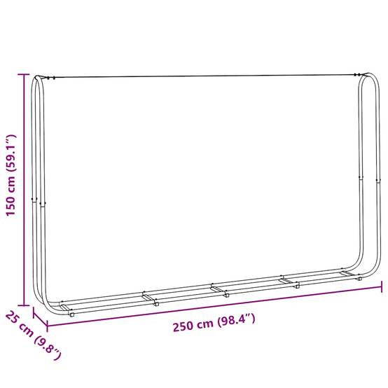 Abri-bûches extérieur acier galvanisé XXL pour jardin stockage bois 250x25x150 cm Argenté - ComfortXL Outdoor Living - Image 8