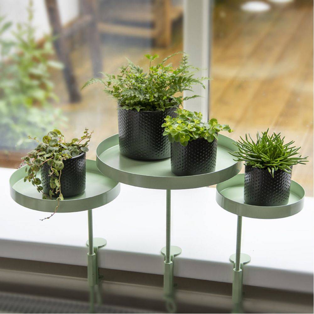 Esschert Design - Support à plantes rond  à fixer hauteur réglable vert 24.6 x 24 cm - Image 2