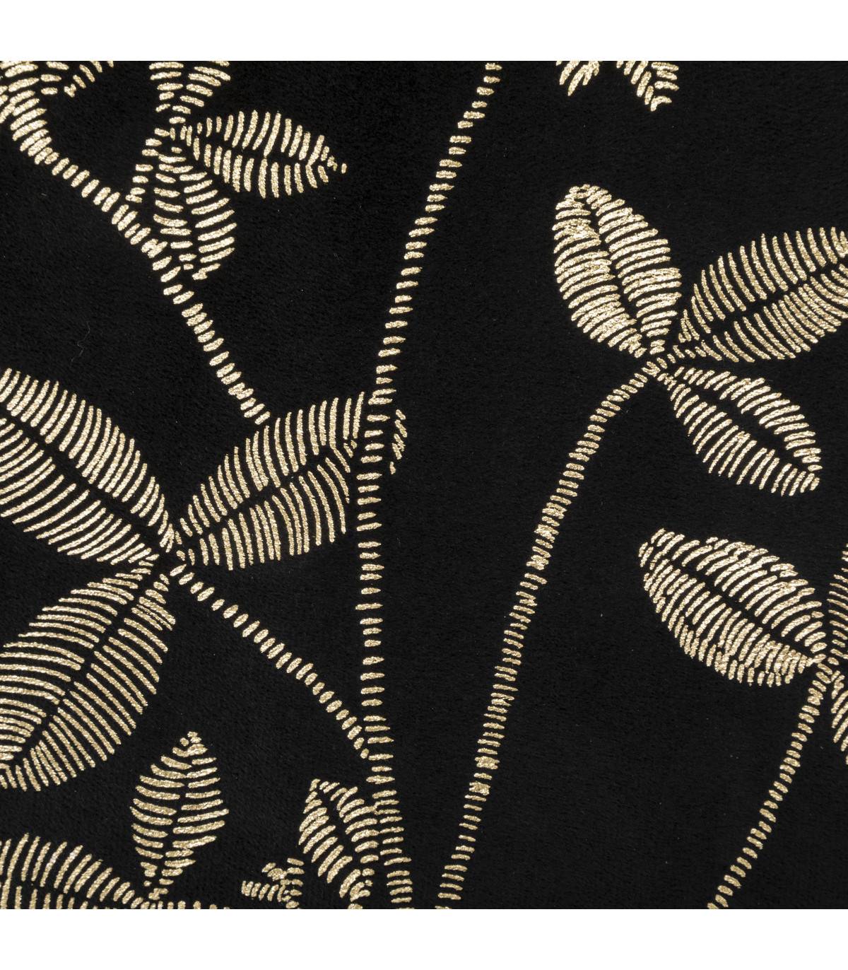 Cadre décoratif Fleurs dorées sur Velours Noir 40 x 50 cm - Image 3