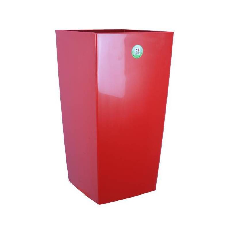Riviera - Riviera Pot De Fleurs Nuance - Carre - 29 X 29 X H 52 Cm - Rouge - Image 3