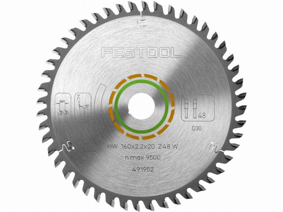 Lame de scie circulaire bois - Ø160 mm - 48 dents - FESTOOL - 491952 - Image 1