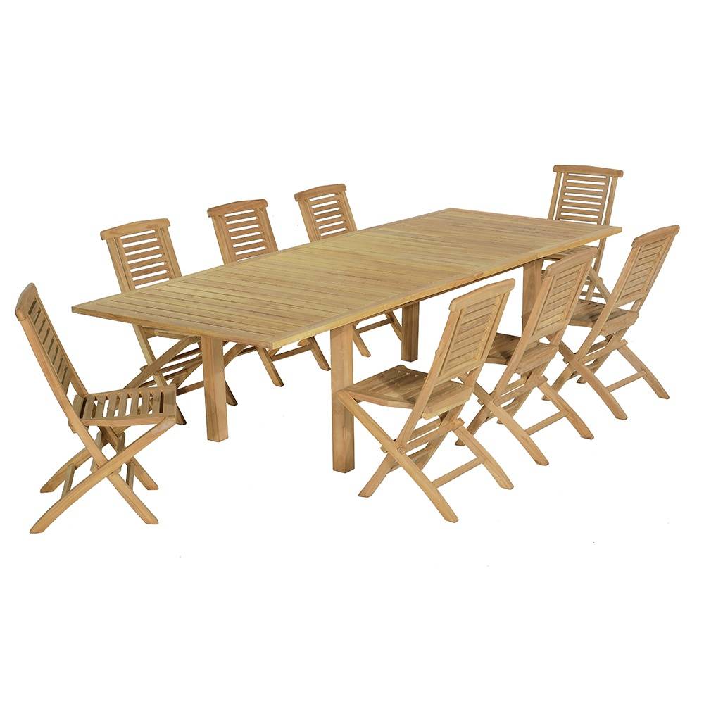 Teck'Attitude - Salon de jardin teck massif Irun, 8 places - TECK'Attitude - Image 1