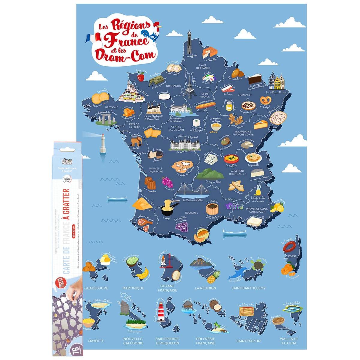 Jeux 2 Momes - Poster à gratter Régions de France - Image 1