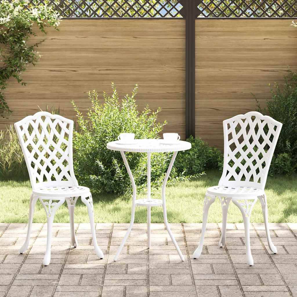 Chaise de jardin aluminium blanc 39 x 40 x 87 cm - PANGIVO - Image 1