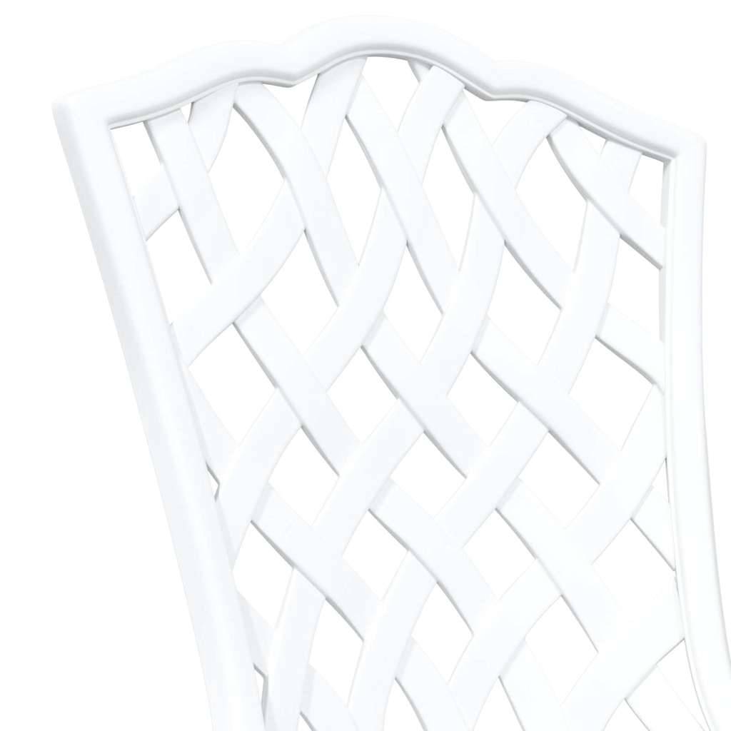 Chaise de jardin aluminium blanc 39 x 40 x 87 cm - PANGIVO - Image 7