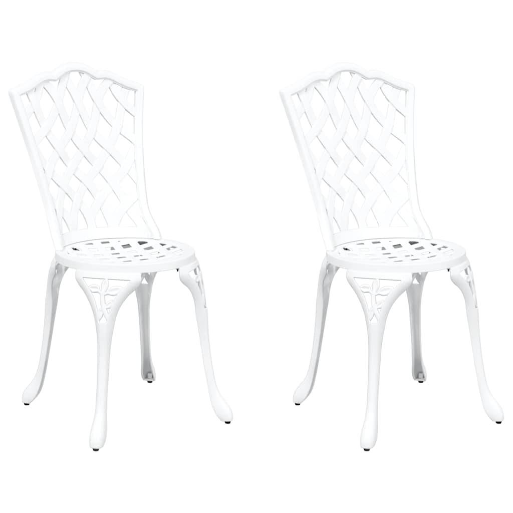 Chaise de jardin aluminium blanc 39 x 40 x 87 cm - PANGIVO - Image 2