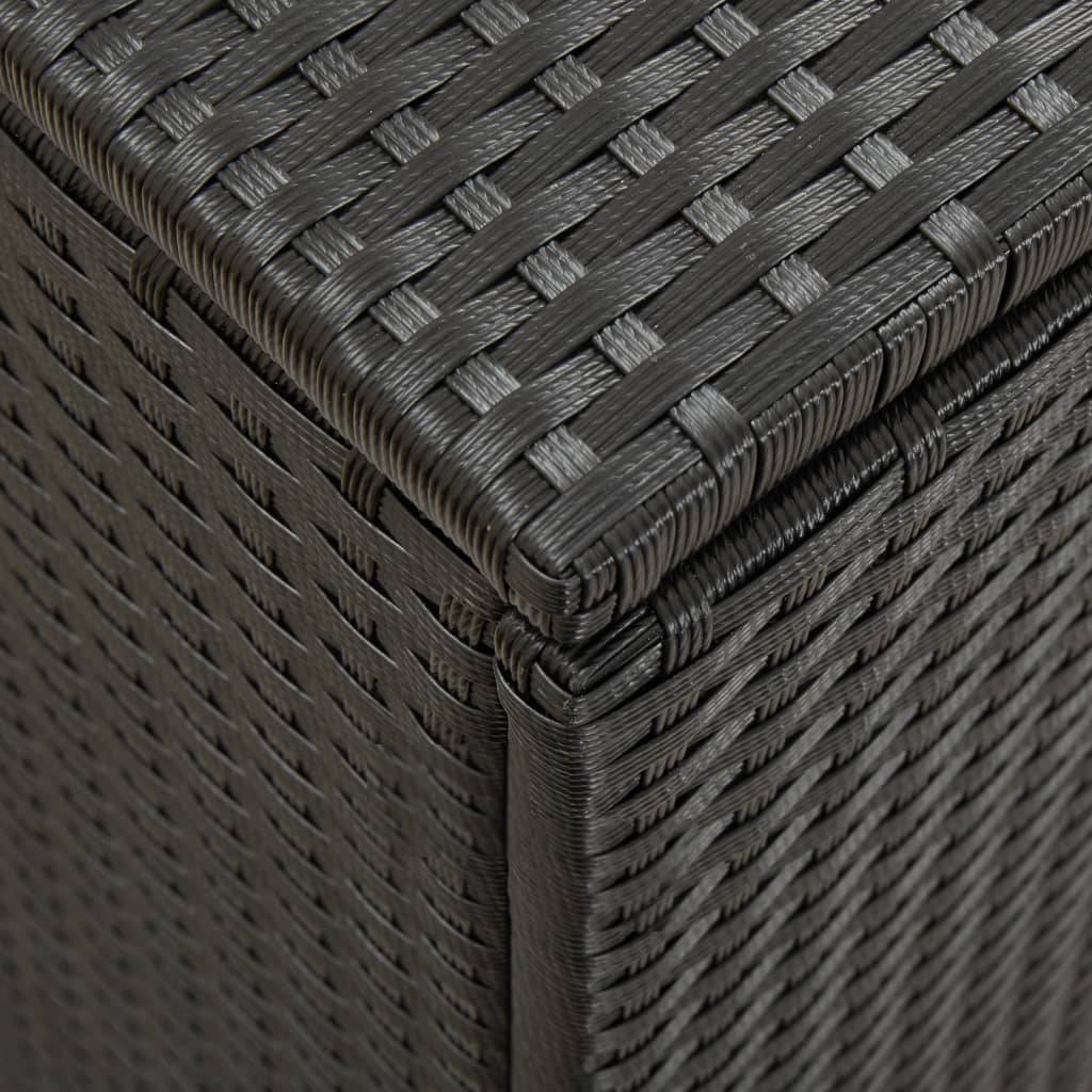 Coffre de rangement - Boîte de rangement extérieure - Coffre de jardin résine tressée 200x50x60 cm noir - Image 8
