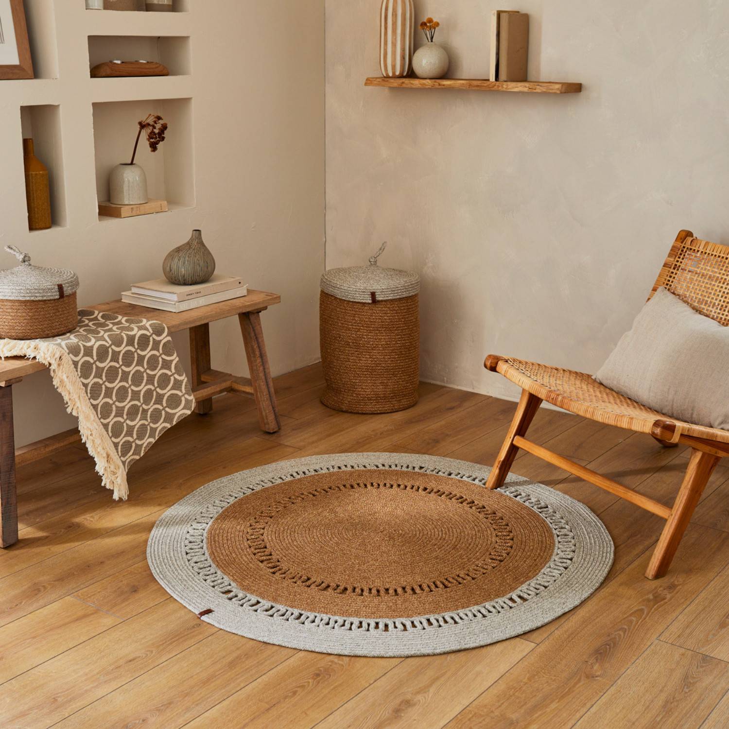 Autre - Tapis intérieur et extérieur naturel 120x120cm - Image 2