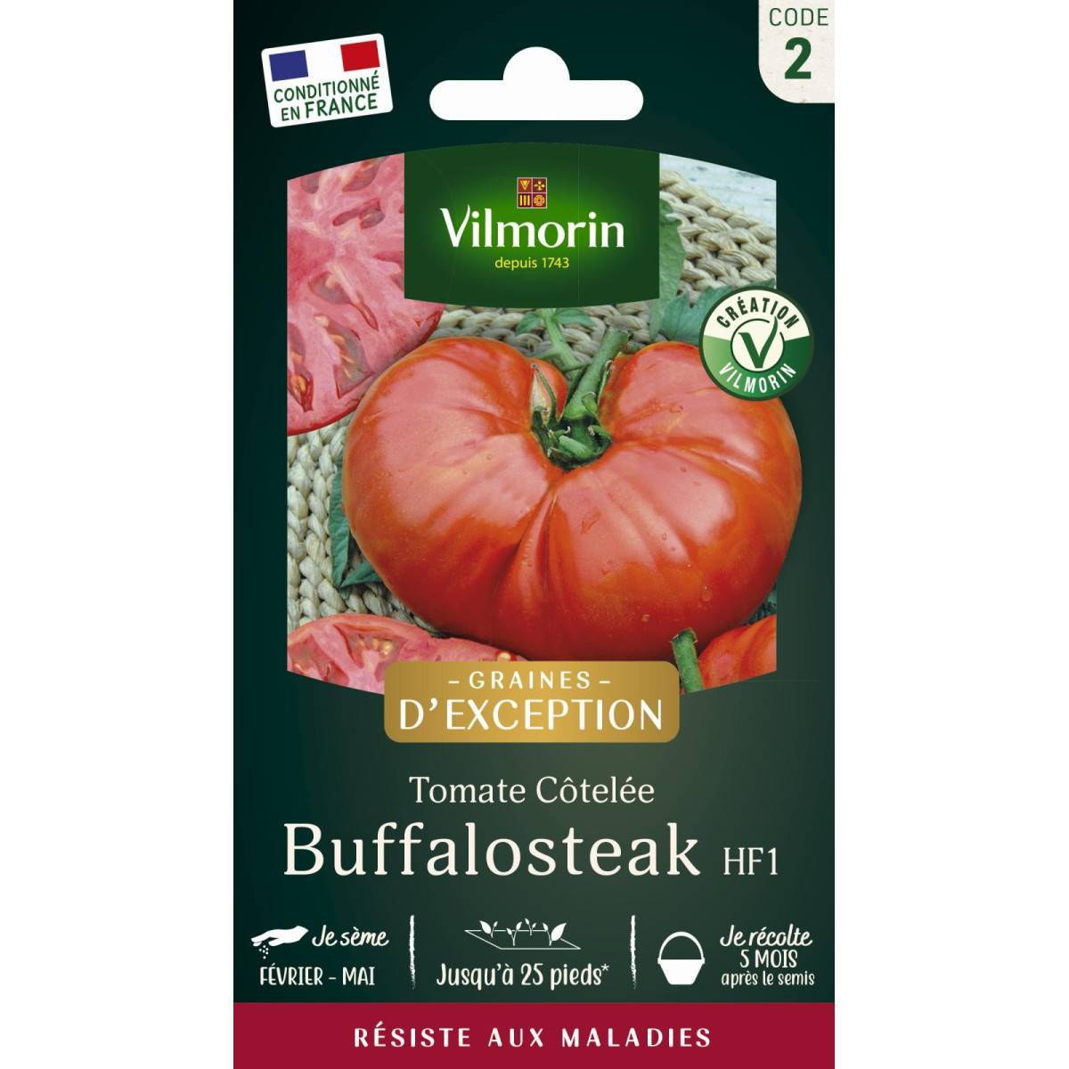 Vilmorin - sachet graines Tomate buffalo Steak HF1 vilmorin - Image 1
