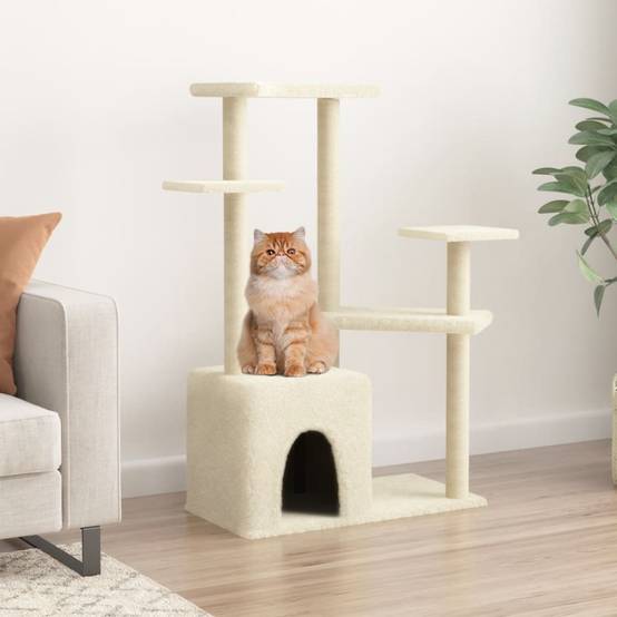 Vidaxl - Arbre à chat avec griffoirs en sisal crème 107,5 cm vidaXL 172070 - Image 1