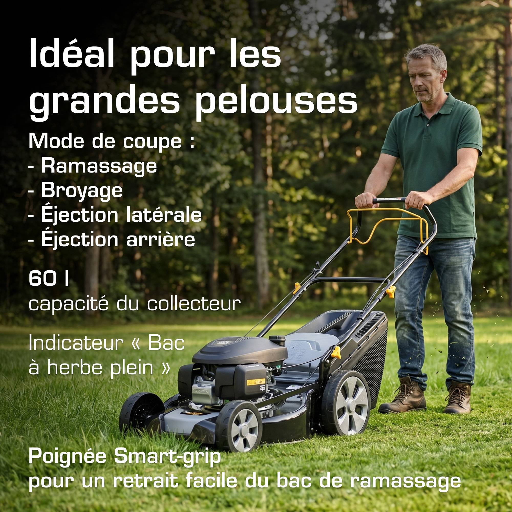 Alpina - Tondeuse AL4 51 SHQ, 145cc, largeur 51cm, bac 60L, 4 en 1 - ALPINA - Image 5