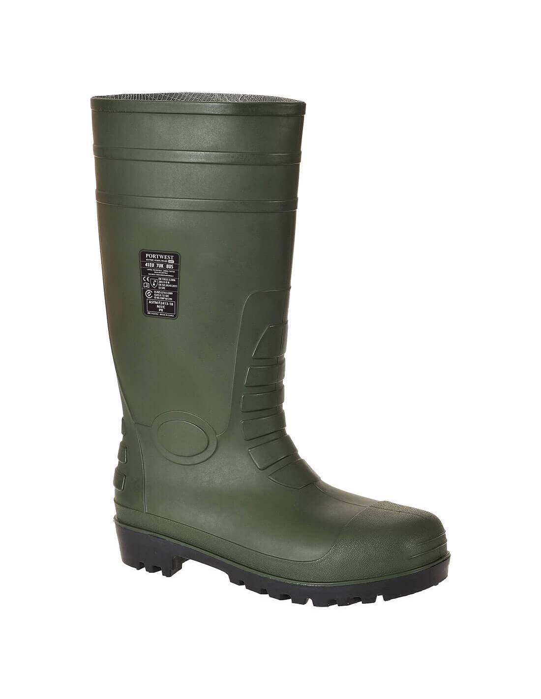 Bottes De Sécurité Wellington S5 Couleur : Vert Taille 39 - Portwest