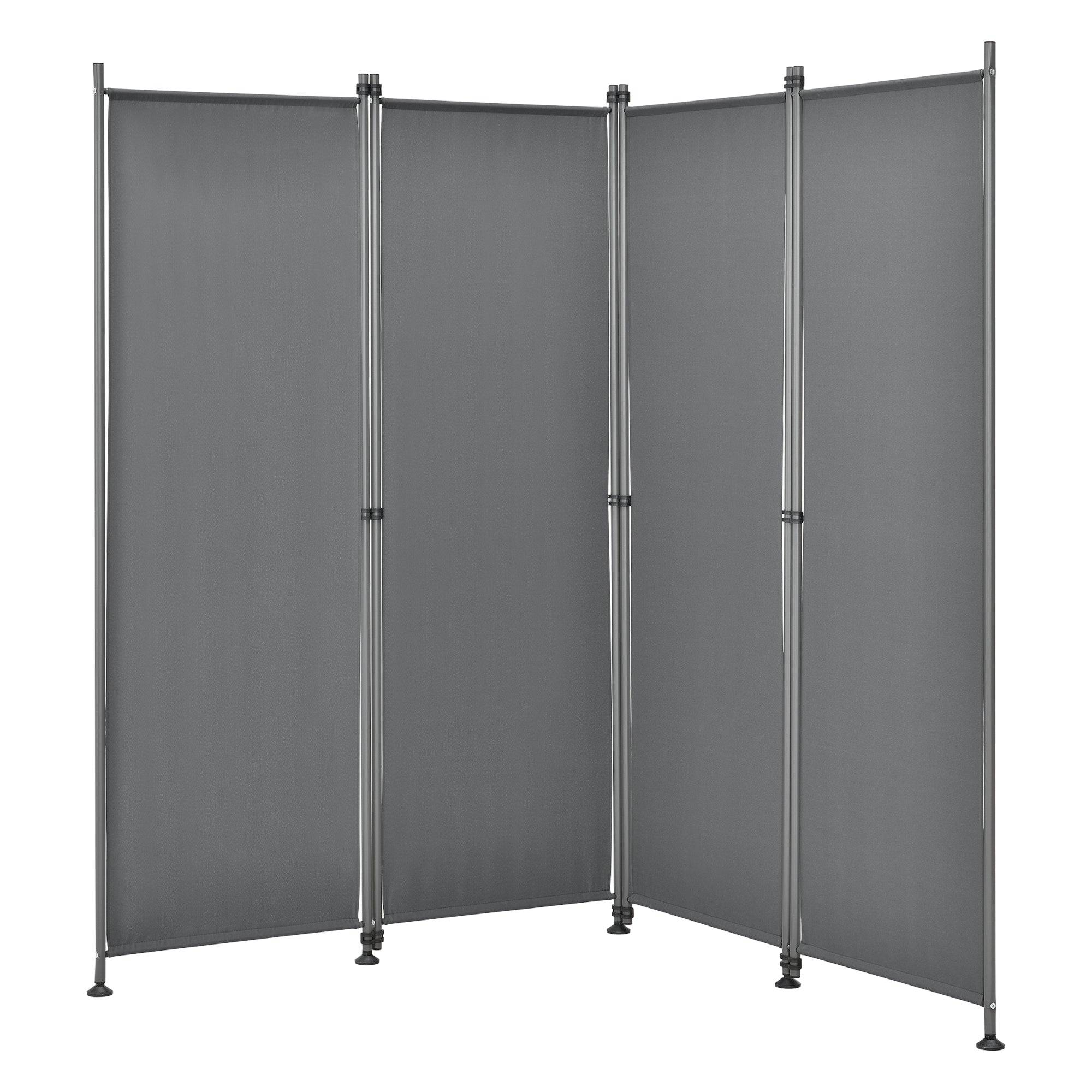 Helloshop26 - Brise-vue à 4 panneaux polyester 215 x 170 cm gris ardoise - Image 2