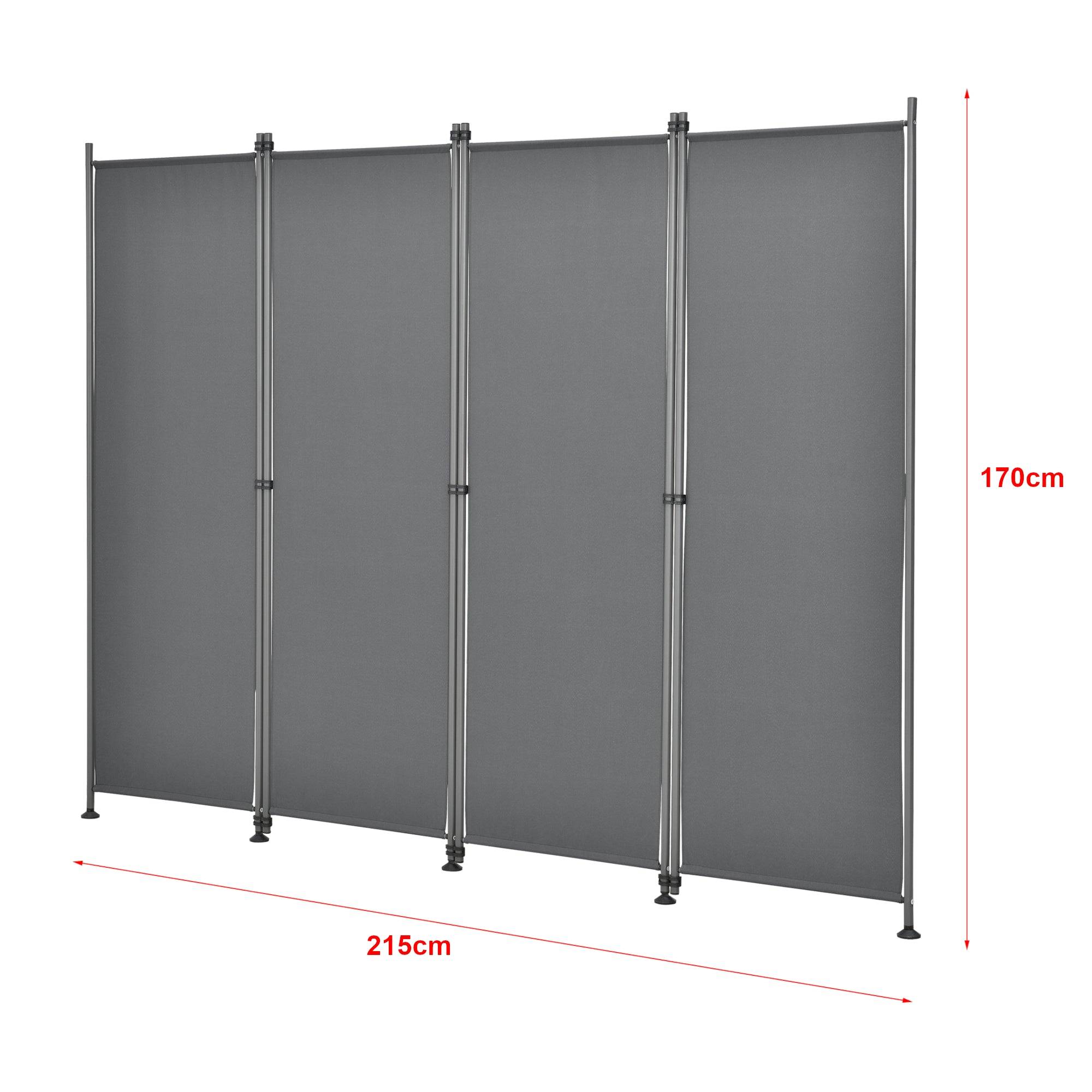 Helloshop26 - Brise-vue à 4 panneaux polyester 215 x 170 cm gris ardoise - Image 4
